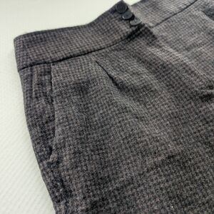 Massimo Dutti Wool Blend Brown Black Ankle Pants Sz 6 Pockets